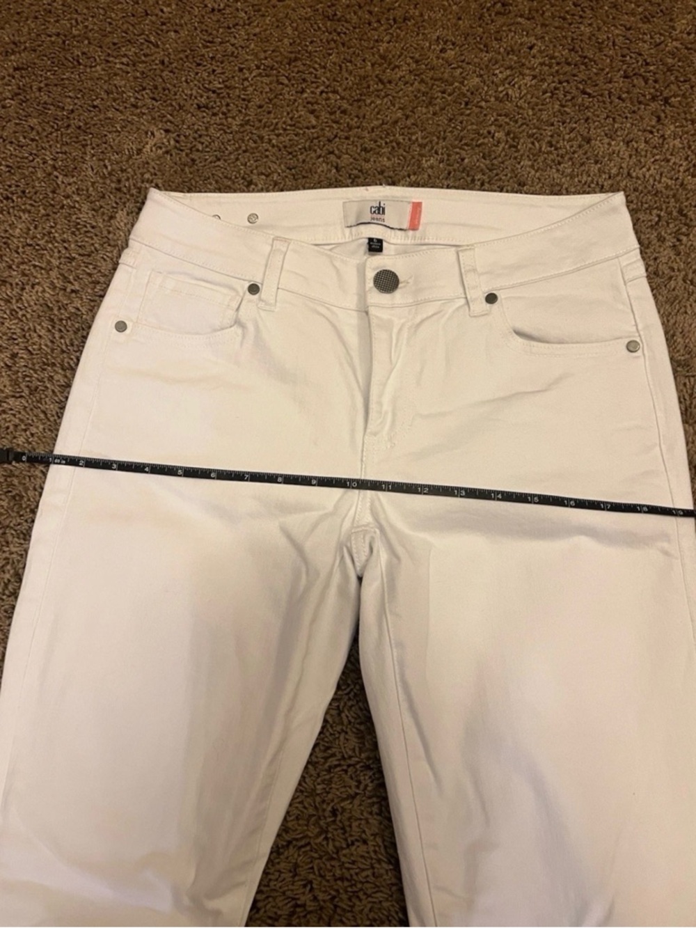 Cabi NWOT The Skinny #6073 brute white size 6 - Picture 5 of 10